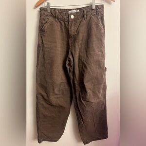 Refuge Brown Barrel Leg Carpenter Jeans XS/S 100% Cotton